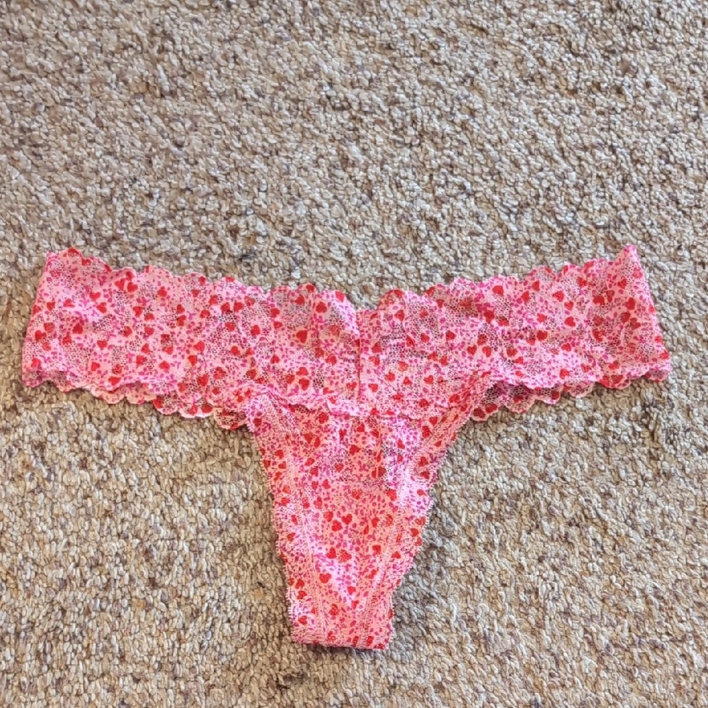 Kids Pink Heart Patterned Lace Accessory